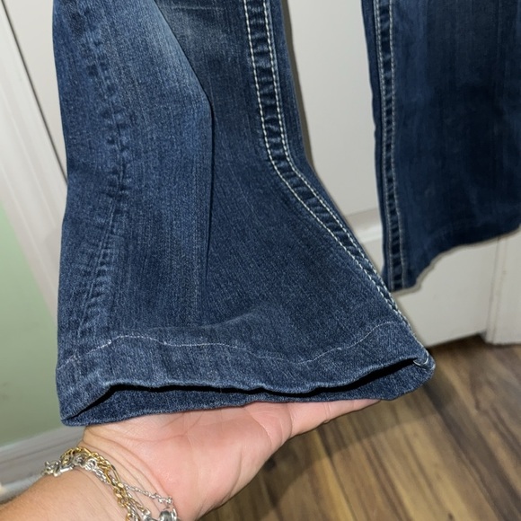 Miss Me Blue Vintage Y2K Denim Boot Cut Crop Low Rise Jeans JP536083v Size 30 - Picture 5 of 14